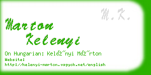 marton kelenyi business card